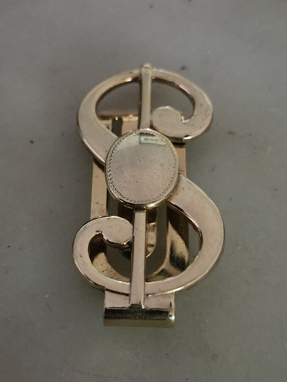 Vtg Anson Gold-Tone Dollar Sign Money Clip